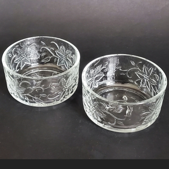 Princess House Other - Floral Crystal PH Fantasia poinsettia ramekins clear Set Of 4